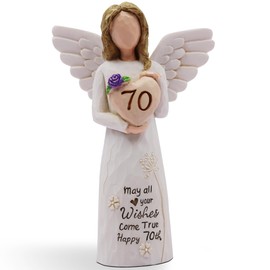 AcowSpt 70th Birthday Gifts for Women, Meaningful 70th Birthday Gifts, 70th Birthday Ideas, 70th Birthday Gifts for Mom, Sculpted Hand-Painted Figurine