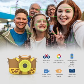 Kids Digital Camera 16MP Photo 1080p Video myFirst Camera 3 with Selfie & Macro Lens Memory Card Storage up to 32GB, Includes Shockproof Case for Kids Age 4-15 (Yellow)