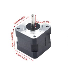 FYSETC 3D Printer Prusa i3 MK3S+ Extruder Motor NEMA17 Bipolar Motor 2 Phase 1.8 Degree 20mm Shaft Small Motor with Integrated Connecting Wire Compatible with MK2 MK3 MK3S E Axis or CNC Machine