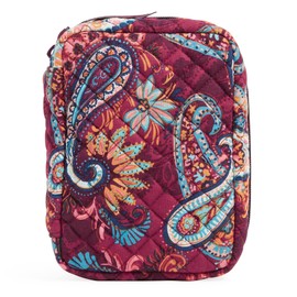 Vera Bradley Women's Cotton Zip-around Jewelry Organizer Case, Paisley Jamboree - Recycled Cotton, One Size