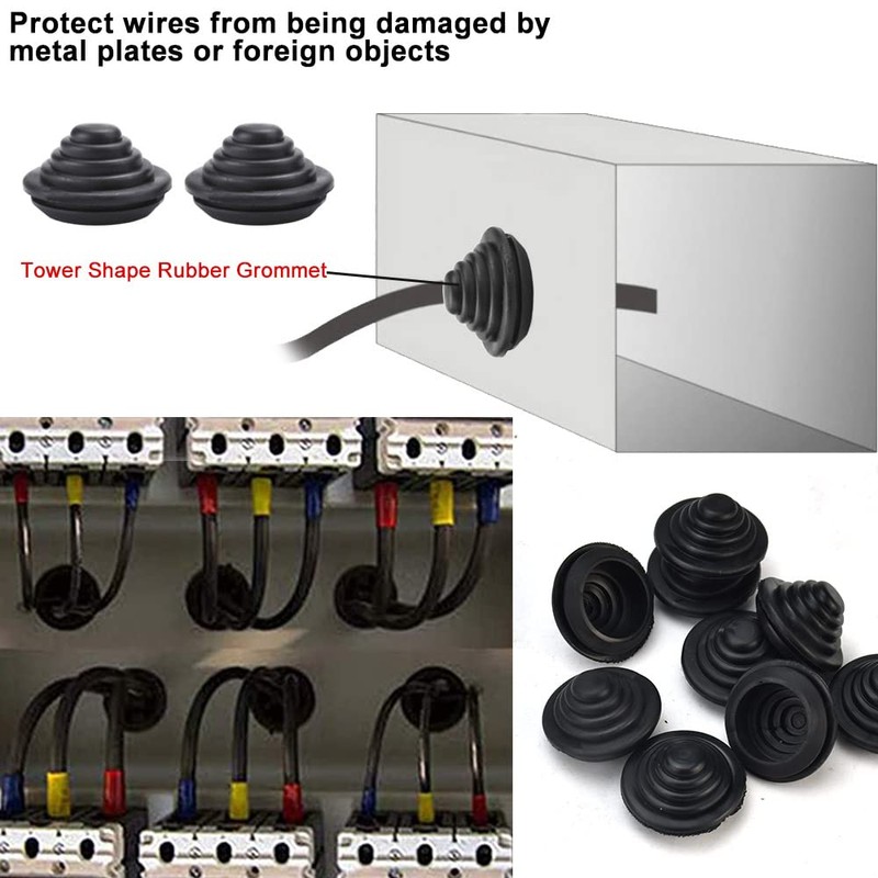 ZACUDA Pack of 20 Rubber Grommets 25 mm Cable Grommets