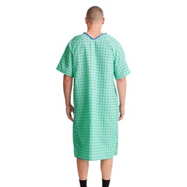 Care+Wear - Hospital Gown with Plastic Snaps x Parsons - Hospital Recovery - Unisex Comfortable Fit - Combines Function with Dignity and Style - Full Backside Coverage, Easy IV Access