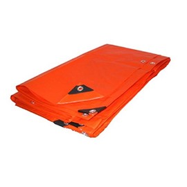 6' X 8' Orange Heavy Duty 12-mil Poly TARP w/Grommets (Finished Size Approx. 5'6" x 7'6") …