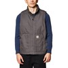 Carhartt Mens Sherpa Lined Mock-Neck Vest Work Utility Outerwear, Gravel,