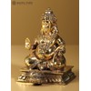 Exotic India Small Superfine Blessing Lord Kubera Brass Statue |