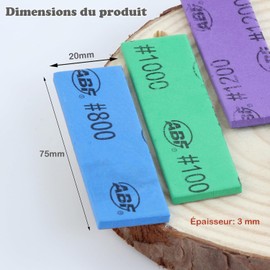 KEWAYO Schleifschwamm, wiederverwendbar, professionell, Körnung 800 – 2000, für Holz/Metall/Trockenbau | nass & trocken | Basteln, Modellbau, Renovierung, 15 Stück