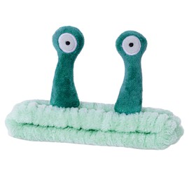 SUMERSHA Cute Snail Headband Spa Face Wash Hairband Cute Cartoon Coral Fleece Elastic Headband Hair Accessory for Washing Face Shower Makeup Skincare