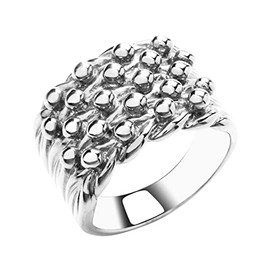 Sterling Silver Mens Heavy Keeper Ring size R S T U V W X Y Z Z1 Z2 Z3 (W)
