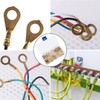 160 Pcs Copper Ring Terminals, M3/M4/M5/M6/M8/M10 Brass Wire Connectors, Open
