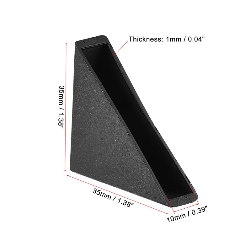 sourcing map PP Corner Protector Triangle 35x10mm for Ceramic, Glass,