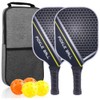 Toolzia Pickleball Paddle Set Graphite Carbon Fiber 2 Paddles with