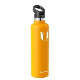Super Sparrow Water Bottle Stainless Steel - Metal Water Bottle - 1L - Vacuum Insulated Water Bottles - Water Bottle with Straw Lid - Sports Bottle Flask for Gym, Travel, Sports