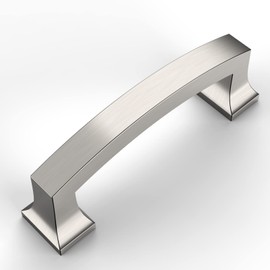 Amerdeco 10 Pack Brushed Satin Nickel 3 Inch(76mm) Hole Centers Kitchen Cabinet Pulls Cabinet Hardware Kitchen Handles for Cabinets Cupboard Handles Drawer Pulls ZH0009