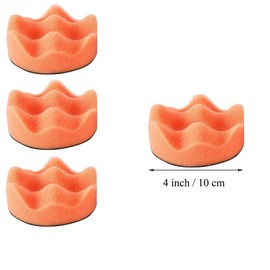 YehVeh Car Polishing Pads 4 Inch Set with Wool and Sponge Pad Waffle Buffing Foam Drill Attachment for Car Detailing Machine Buffer Polisher Polish Cutting Waxing Boat Compounding