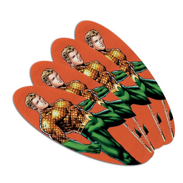 Aquaman Character Double-Sided Oval Nail File Emery Board Set 4