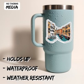 Venice Italy Sticker 4 Inch City Travel Souvenir Destination - Waterproof Vinyl Decal for Laptop Water Bottle Car Tumbler - Durable Aesthetic Long-Lasting Stickers for Adults ID44990