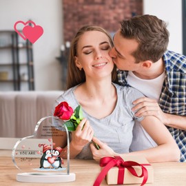 Valentine's Day Gift for Her -Gifts for Women Valentines Day Gift, Couples Gift Ideas Valentines Day Decorations Acrylic 5.11×5.11×0.4inch