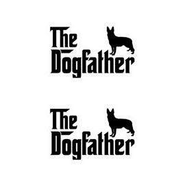 German Shepherd GSP Sticker The Dogfather Dad Funny Gift Idea Car Laptop Van Truck Water Bottle Waterproof Decal Vinyl