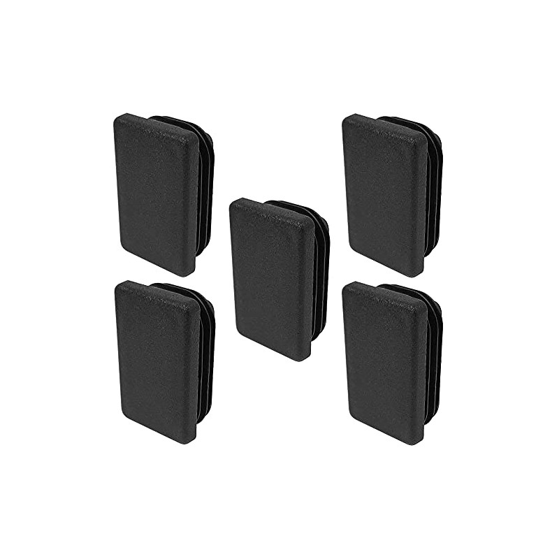 cyclingcolors 5 x Plastic Rectangular Pipe Plugs, Lamellar Plugs, Black