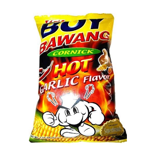 3-packs Boy Bawang, Cornick, Hot Garlic Flavor 100g Ea by Boy Bawang