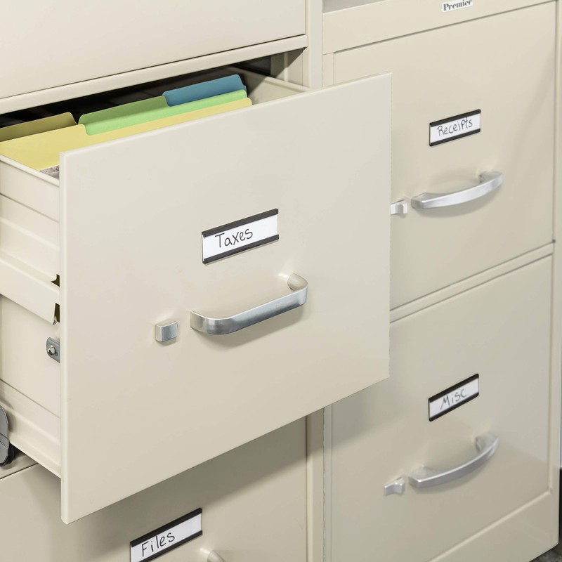 25pcs Magnetic Labels for File Cabinets, 1x3 inches | C