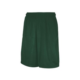 Russell Athletic Men's Mesh Short with Pockets, Dark Green, Large