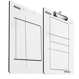 REBOILPHASE Coaches Boards - Premium Dry Erase 2 Sided Tactical Clipboards - Choose from Baseball, Basketball, Soccer, or Volleyball (Volleyball)