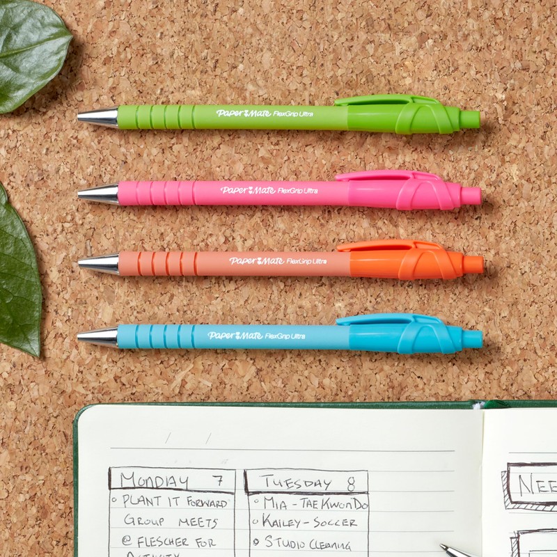 Paper Mate Flexgrip Ultra Retractable Ballpoint Pens | Medium Point