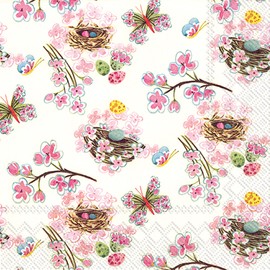 Ideal Home Range 20 Count Luncheon Napkins, Rite of Spring, 6"
