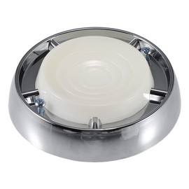 A ABSOPRO Car Dome Light Bezel Lens Lamp Cover with Screws Car Interior Light Lens for Ford for Mustang 1967-1970 Plastic Silver Tone