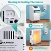 Gulfmew Adjustable Thermostat, Plug in Heating and Cooling Thermostat Controlled