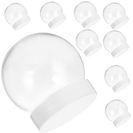 10Pcs DIY Snow Globe Christmas Clear Plastic Water Globe Fillable Empty Snow Globe for DIY Crafts Home Christmas Decoration