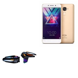 BoxWave Gaming Gear Compatible with Coolpad Mega 4A - Touchscreen QuickTrigger Auto, Trigger Buttons Autofire Gaming Mobile FPS - Jet Black