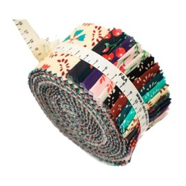 CraftsFabrics 2.5'' x 44'' 20pcs Berry Meadow Jelly Rolls Fabric Strips 100% Cotton Pre-Cut Fabric for Children's Quilting, Scrapbooking, Nursery Sewing, Arts & Crafts, Patchwork