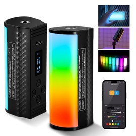 NEEWER Pro Magnetic Handheld Light Wand with APP DMX Control/Custom Effects/Light Group, 360° Full RGB, 3200mAh 2500~10000K Dimmable LED Lighting CRI97 17 Scenes for Video Recording Streaming, TL98C