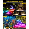 T-SUN Colored Pond Lights, Bright LED Underwater Pond Light Submersible