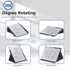 E NET-CASE Case for Remarkable Paper Pro Color 11.8"- Multi-Viewing & Auto Sleep/Wake Book Folio Cover with Built-in Pen Holder for Remarkable Paper Pro Tablet 11.8 inch 2024 Released (Black)