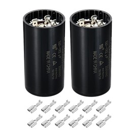 PATIKIL Motor Start Capacitor, 2 Pcs 161-193uF/Mfd 250V 50/60Hz CD60 Run Capacitor Motor Starting Capacitor for Electric Motor Starts Running, Black