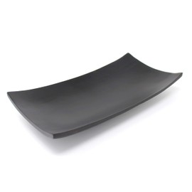 Trendy Wood & Light Decorative Bowl Canoe Mango Wood Black