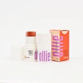 Ollie - Barra 3 en 1 Rubor, Labial y Sombra FPS +50 | Coral