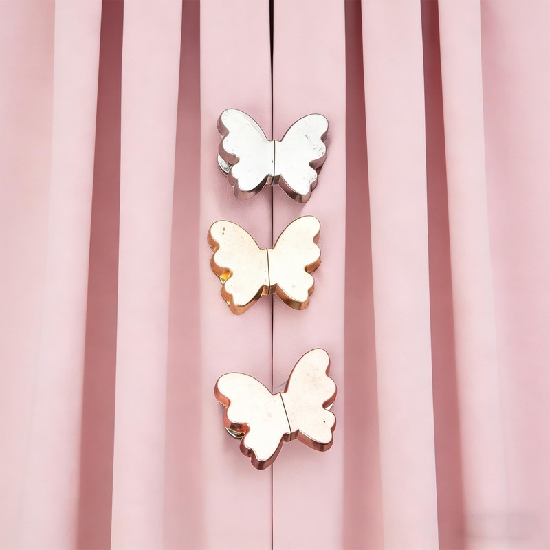 8 Pairs Butterfly Curtain Clips, Magnetic Curtain Closures, Easy to