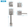 Natsukage Front Door Handle Front Door Lock Set Satin Nickel