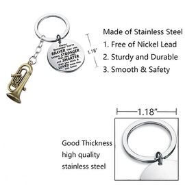 BNQL Saxophone Keychain Saxophone Gifts for Saxophone Lovers Music Teacher Gifts Saxophone Keyring Musical Instrument Keychain, Music Note Keychain, Large