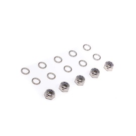 Elos Skateboard Skateboard Truck Hardware Axle Nuts 5 Axle Washers (Speed Ring) Nuts and 10 Washers for High Performance Bearings