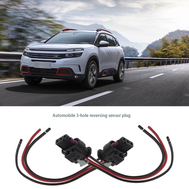 ECSiNG Pack of 2 3-Pin Parking Sensor Plug Replacement Pigtail