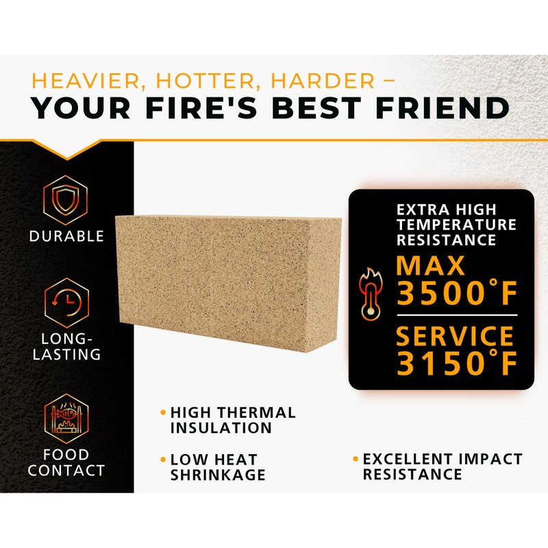 GIRtech Forge Heavy Duty Fire Bricks 3200F - Pack of