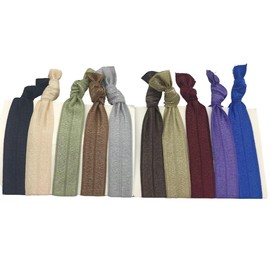 Lmlliang 20PC No Crease Ribbon Elastic Hair Ties Neutral Elastic Hair Bands Ponytail Holder Invisible Star Hair Clips for Vogue Hair Accessories-Solid Color Mixed Pack