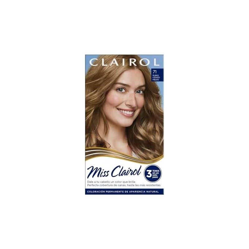 Miss Clairol Tinte Permanente 71 Rubio Cenizo Medio