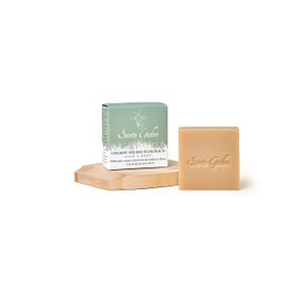 Santa Gadea Hair & Body 120 g Shampoo Bar with Organic Goat’s Milk and Green Tea Oil, 100% Natural, No SLS or Parabens, 0% Colourants, Handmade, Cold Process