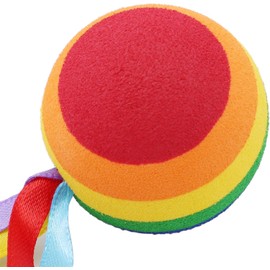 1Pc Car Antenna Ball Long Ribbon Rainbow Ball Vehicle Antenna Topper Decoration Auto Mirror Dangler Automotive Dashboard Accessory Exterior Accessories（Colorful